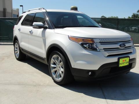 White Platinum Tri-Coat Ford Explorer Limited.  Click to enlarge.