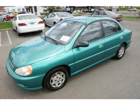 Emerald Green Kia Rio Sedan.  Click to enlarge.