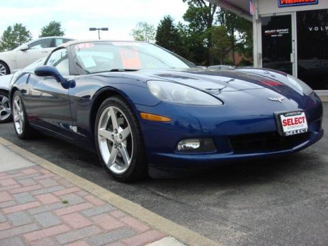 LeMans Blue Metallic Chevrolet Corvette Convertible.  Click to enlarge.