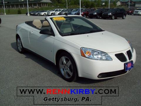 Ivory White Pontiac G6 GT Convertible.  Click to enlarge.
