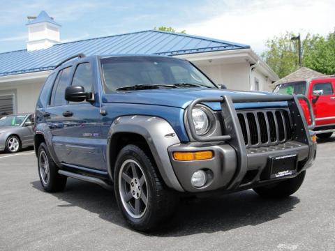 Atlantic Blue Pearl Jeep Liberty Freedom Edition 4x4.  Click to enlarge.