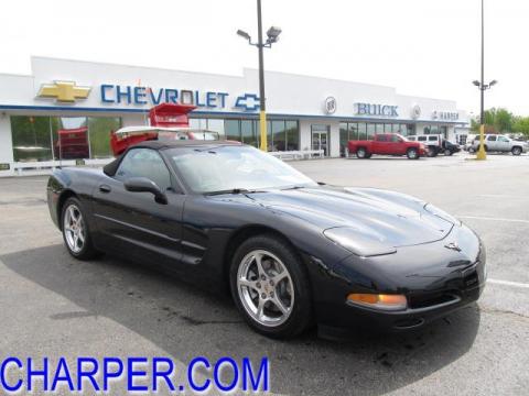 Black Chevrolet Corvette Convertible.  Click to enlarge.