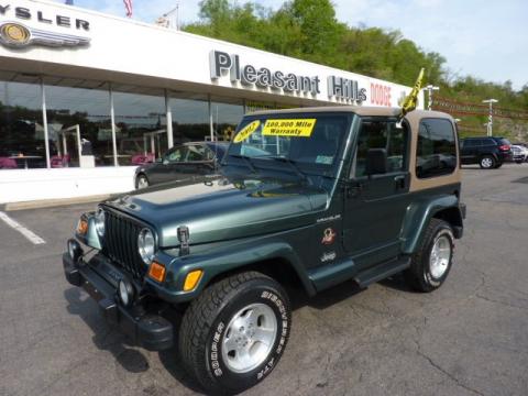 Shale Green Metallic Jeep Wrangler Sahara 4x4.  Click to enlarge.