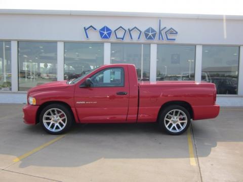 Flame Red Dodge Ram 1500 SRT-10 Regular Cab.  Click to enlarge.