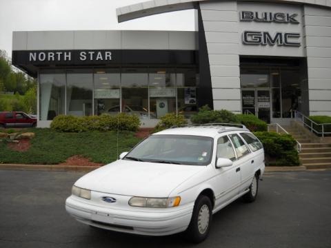 Performance White Ford Taurus GL Wagon.  Click to enlarge.