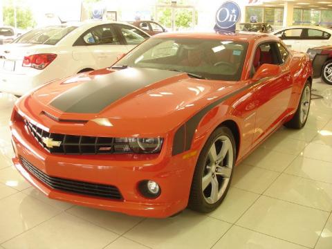 Inferno Orange Metallic Chevrolet Camaro SS/RS Coupe.  Click to enlarge.