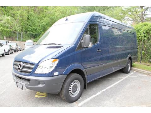 Jasper Blue Metallic Mercedes-Benz Sprinter 2500 High Roof Cargo Van.  Click to enlarge.