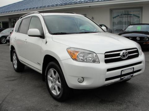 Blizzard Pearl White Toyota RAV4 Limited 4WD.  Click to enlarge.