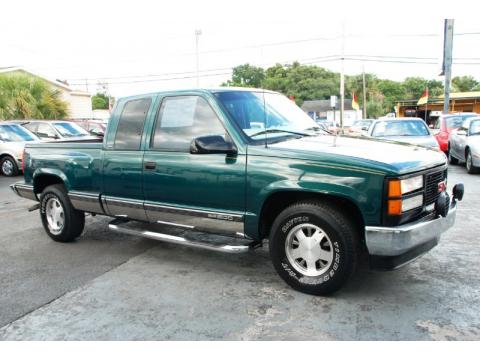Laguna Green Metallic GMC Sierra 1500 SLE Extended Cab.  Click to enlarge.