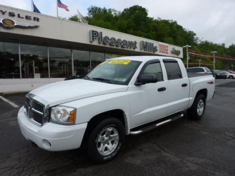 Bright White Dodge Dakota TRX4 Quad Cab 4x4.  Click to enlarge.