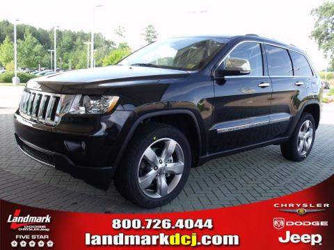 Brilliant Black Crystal Pearl Jeep Grand Cherokee Overland.  Click to enlarge.