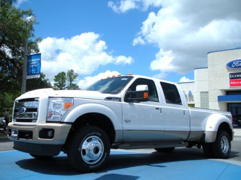 White Platinum Tri-Coat Metallic Ford F350 Super Duty King Ranch Crew Cab 4x4 Dually. Click to enlarge. White Platinum Tri-Coat Metallic Ford F350 Super Duty King Ranch Crew Cab 4x4 Dually. Click to enlarge.