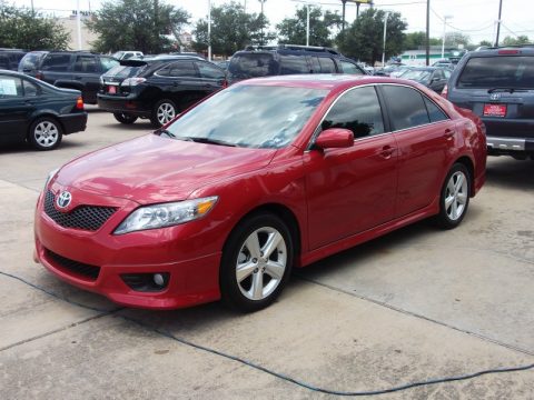 2011 toyota camry se red #4