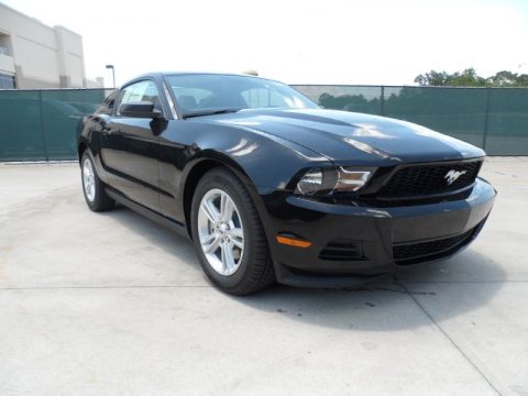 Black Ford Mustang V6 Coupe.  Click to enlarge.