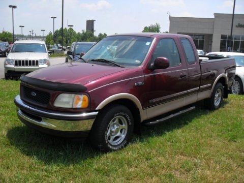 Dark Toreador Red Metallic Ford F150 Lariat Extended Cab.  Click to enlarge.