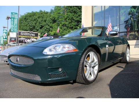 British Racing Green Jaguar XK XKR Convertible.  Click to enlarge.