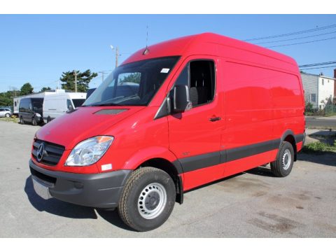 Flame Red Mercedes-Benz Sprinter 2500 High Roof Cargo Van.  Click to enlarge.