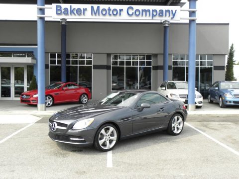 Steel Grey Metallic Mercedes-Benz SLK 350 Roadster.  Click to enlarge.