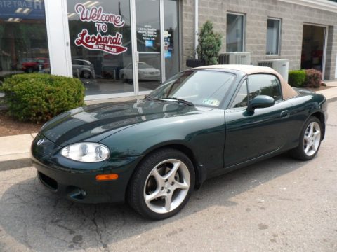 Emerald Green Mica Mazda MX-5 Miata LS Roadster.  Click to enlarge.