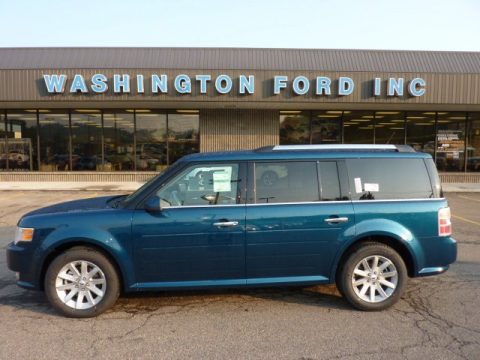 Mediterranean Blue Metallic Ford Flex SEL.  Click to enlarge.