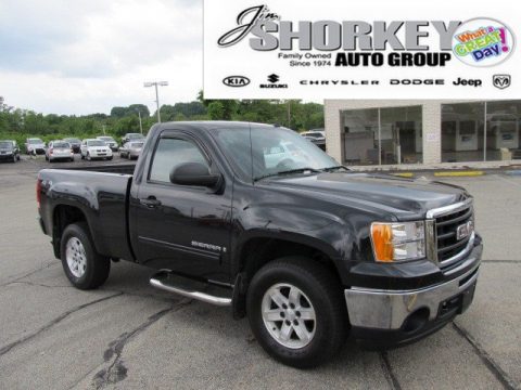 Carbon Black Metallic GMC Sierra 1500 SLE Regular Cab 4x4.  Click to enlarge.