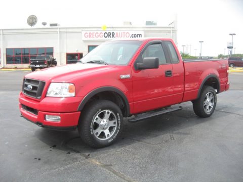 Bright Red Ford F150 FX4 Regular Cab 4x4.  Click to enlarge.