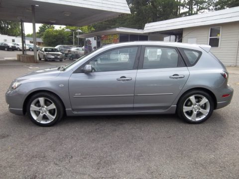 Titanium Gray Metallic Mazda MAZDA3 s Hatchback.  Click to enlarge.