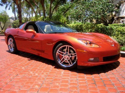 Daytona Sunset Orange Metallic Chevrolet Corvette Coupe.  Click to enlarge.