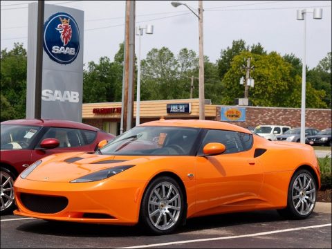 Chrome Orange Lotus Evora Coupe.  Click to enlarge.