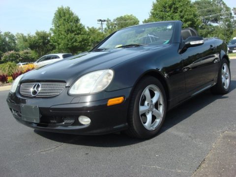 Black Mercedes-Benz SLK 320 Roadster.  Click to enlarge.