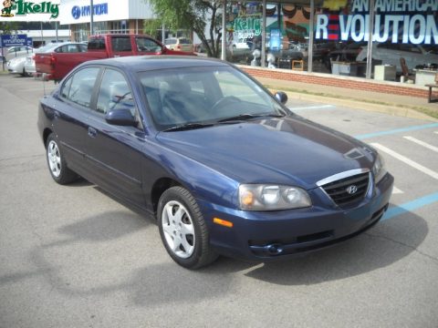 Moonlit Blue Hyundai Elantra GLS Sedan.  Click to enlarge.