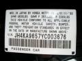 Info Tag of 2000 Acura RL 3.5 Sedan #34