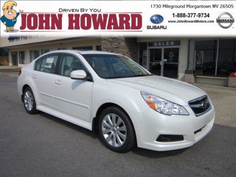 Satin White Pearl Subaru Legacy 3.6R Limited.  Click to enlarge.