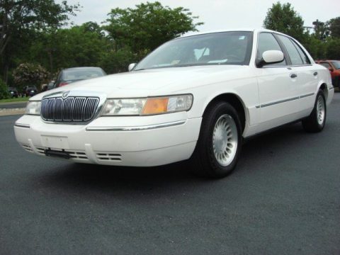 Vibrant White Mercury Grand Marquis LS.  Click to enlarge.