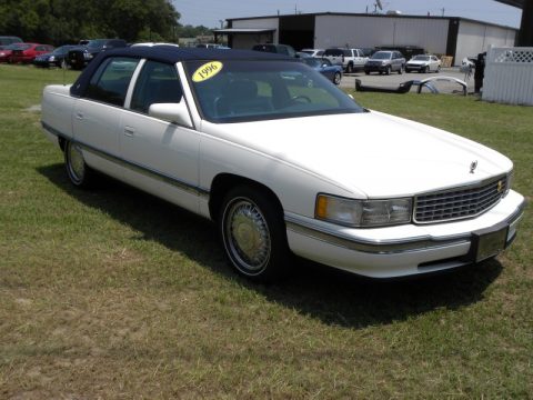 White Cadillac DeVille Sedan.  Click to enlarge.