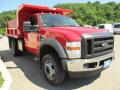 Front 3/4 View of 2008 Ford F450 Super Duty XL Regular Cab 4x4 Dump Truck #4