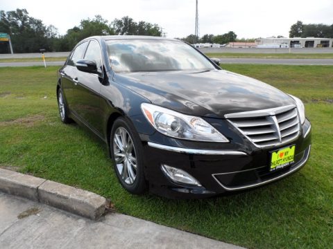 Black Noir Pearl Hyundai Genesis 3.8 Sedan.  Click to enlarge.