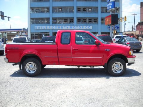 Bright Red Ford F150 XLT Extended Cab 4x4.  Click to enlarge.
