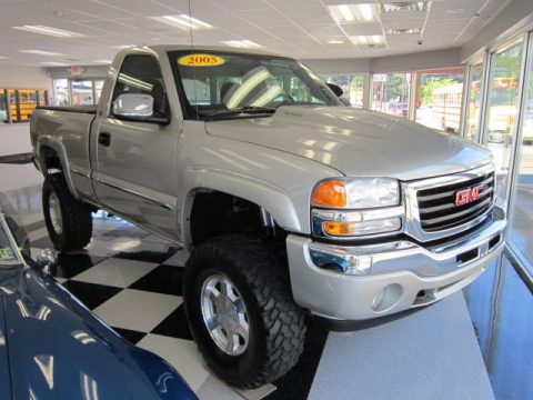 Silver Birch Metallic GMC Sierra 1500 SLE Regular Cab 4x4.  Click to enlarge.