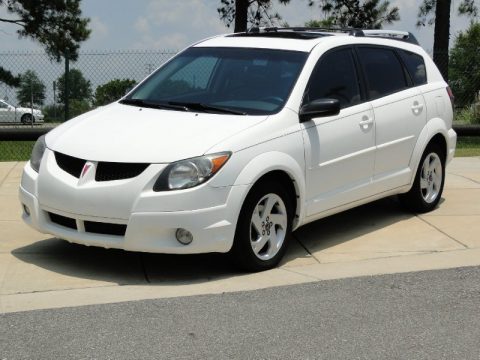 Frosty White Pontiac Vibe .  Click to enlarge.