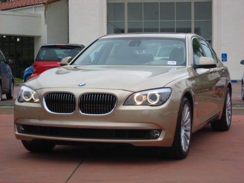 Milano Beige Metallic BMW 7 Series 750i Sedan.  Click to enlarge.