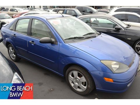 French Blue Metallic Ford Focus ZTS Sedan.  Click to enlarge.