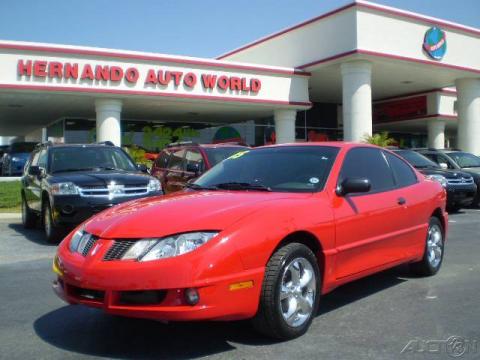 Victory Red 2005 Pontiac Sunfire Coupe with Graphite interior Victory Red 