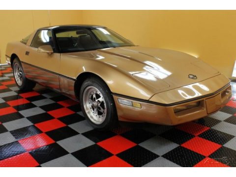 Gold Metallic Chevrolet Corvette Coupe.  Click to enlarge.