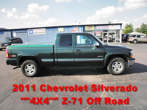 Forest Green Metallic Chevrolet Silverado 1500 Z71 Extended Cab 4x4.  Click to enlarge.