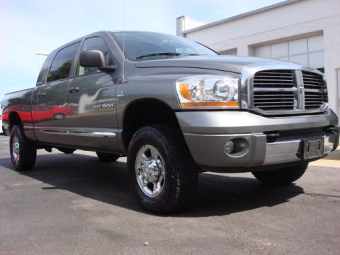 Mineral Gray Metallic Dodge Ram 1500 Laramie Mega Cab 4x4.  Click to enlarge.