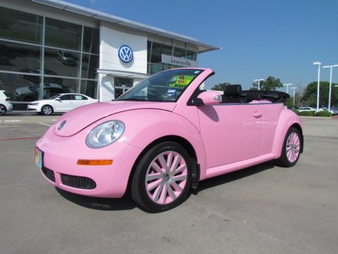 Pink Volkswagen New Beetle 2.5 Convertible.  Click to enlarge.