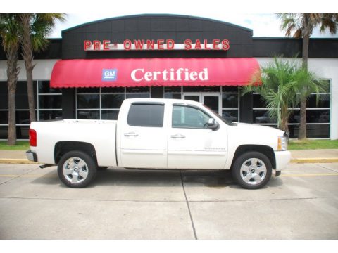 White Diamond Tricoat Chevrolet Silverado 1500 LTZ Crew Cab.  Click to enlarge.