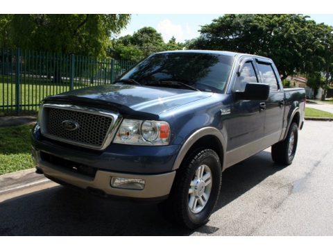 Medium Wedgewood Blue Metallic Ford F150 Lariat SuperCrew 4x4.  Click to enlarge.