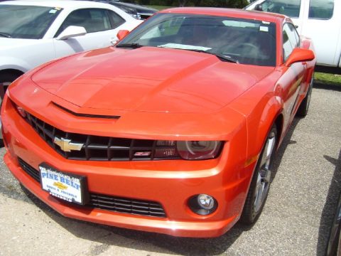 Inferno Orange Metallic Chevrolet Camaro SS/RS Coupe.  Click to enlarge.